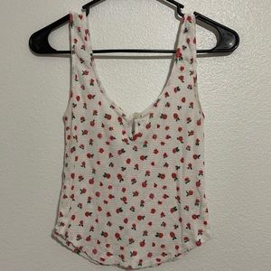 Rose flowered tank top
